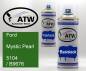 Preview: Ford, Mystic Pearl, 5104 / B9676: 400ml Sprühdose + 400ml Klarlack - Set, von ATW Autoteile West.